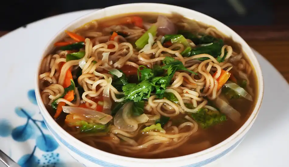 Noodle Sopu best food in Nepal Trek