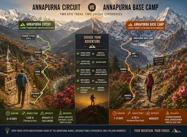 Annapurna Circuit vs Annapurna Base Camp: Which Is Right for You?