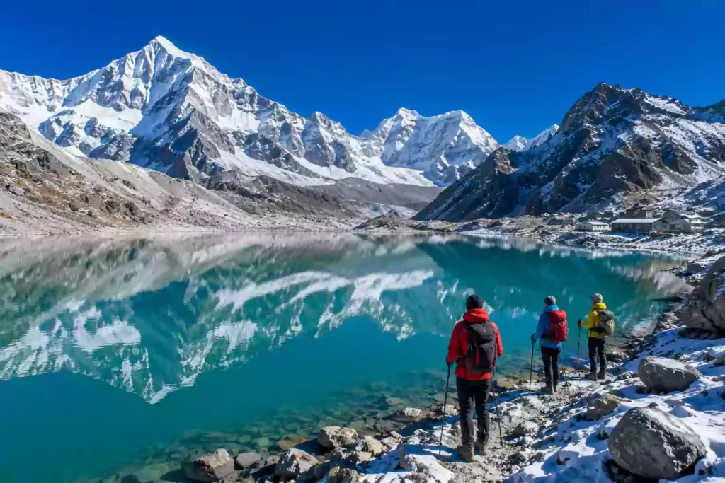 Gokyo Cho La Pass trek complete guide — turquoise Gokyo Third Lake at 4790m with Gokyo Ri and Cho Oyu reflection, Khumbu Nepal | Nepal Footprint Holiday