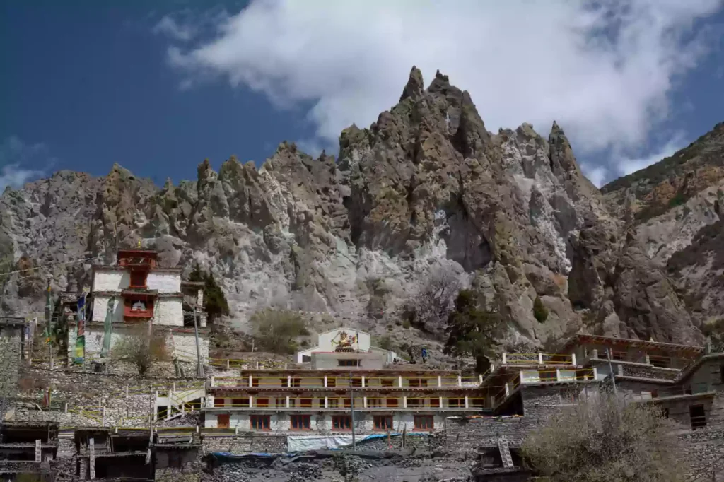 Upper Mustang arid Himalayan landscape and mountain village during a Nepal Footprint Holiday trek